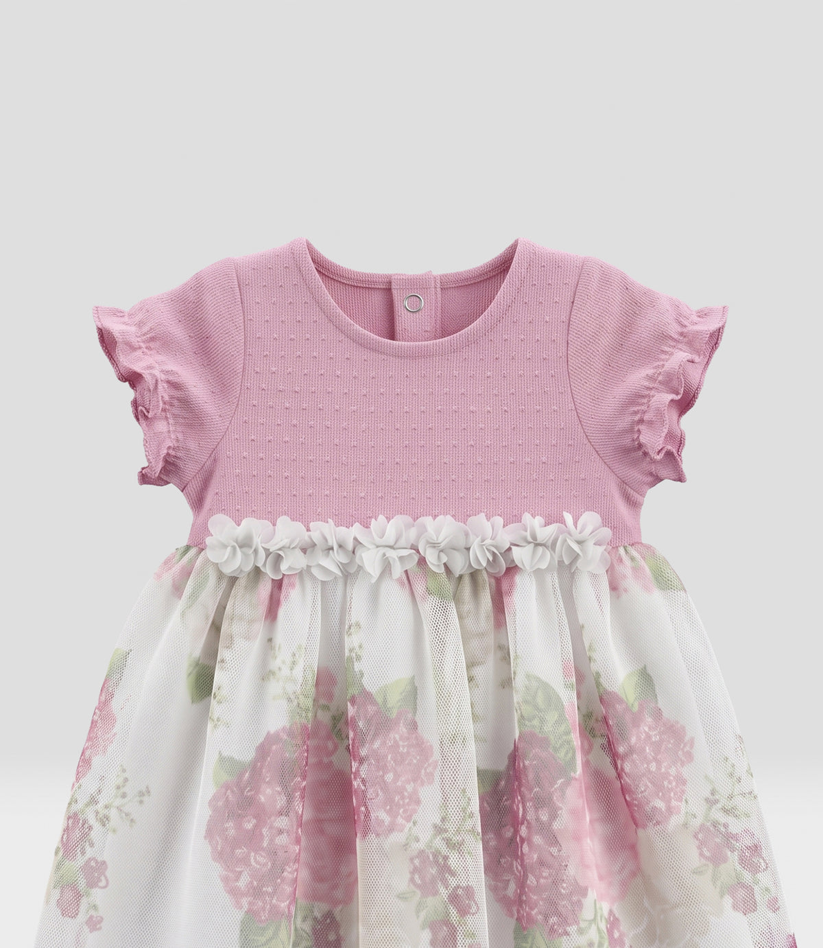 Vestido recién nacida de tull 0 meses / Rosado