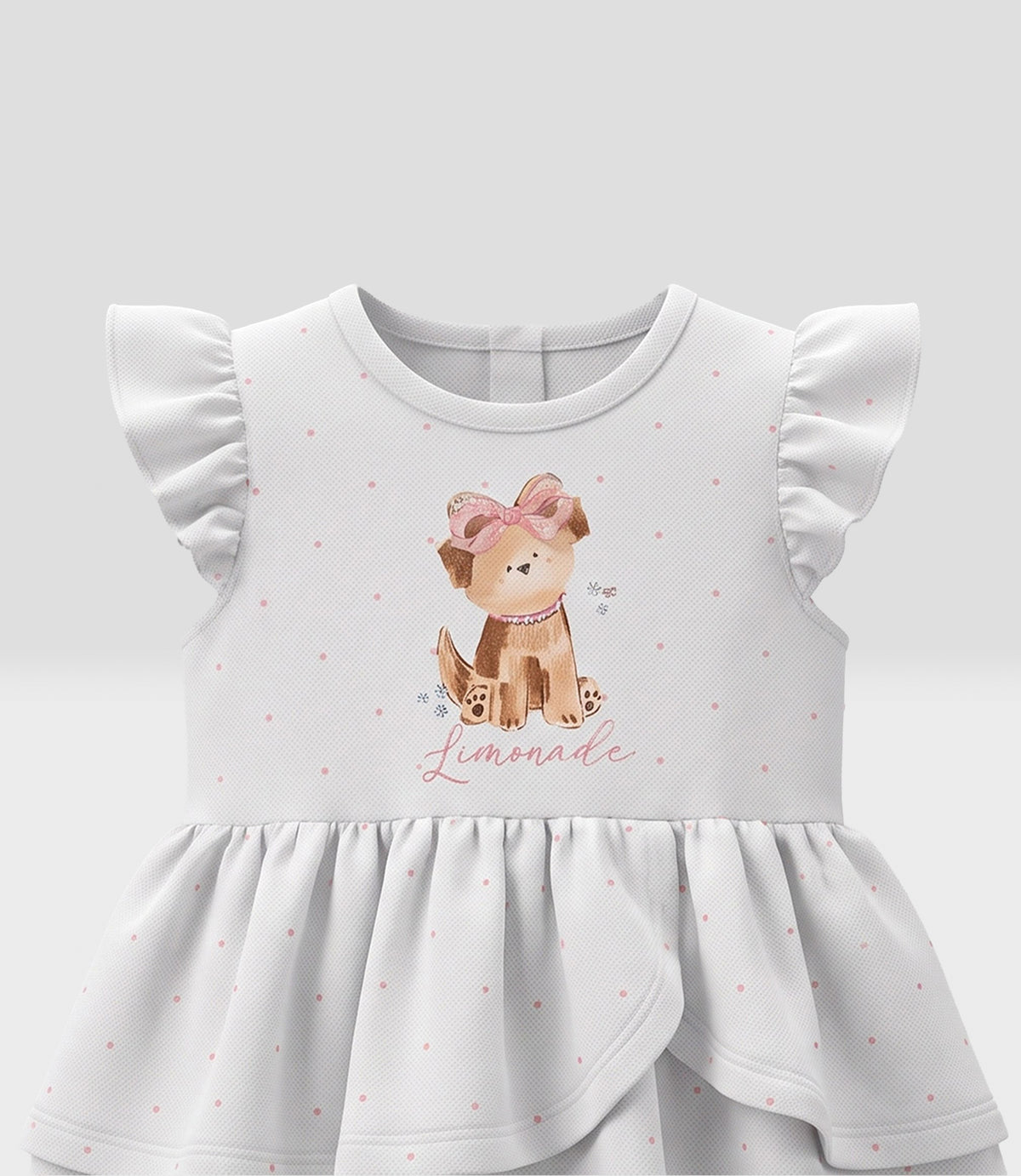 Vestido recién nacida con vuelos