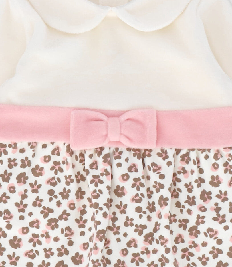 Enterito recien nacida animal print 0 meses / Rosado