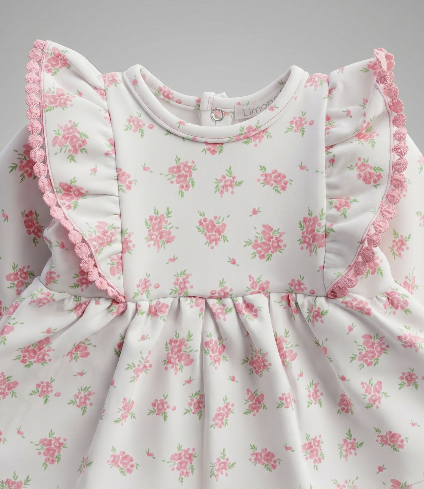 Conjunto recién nacida floreado 0 meses / Coral