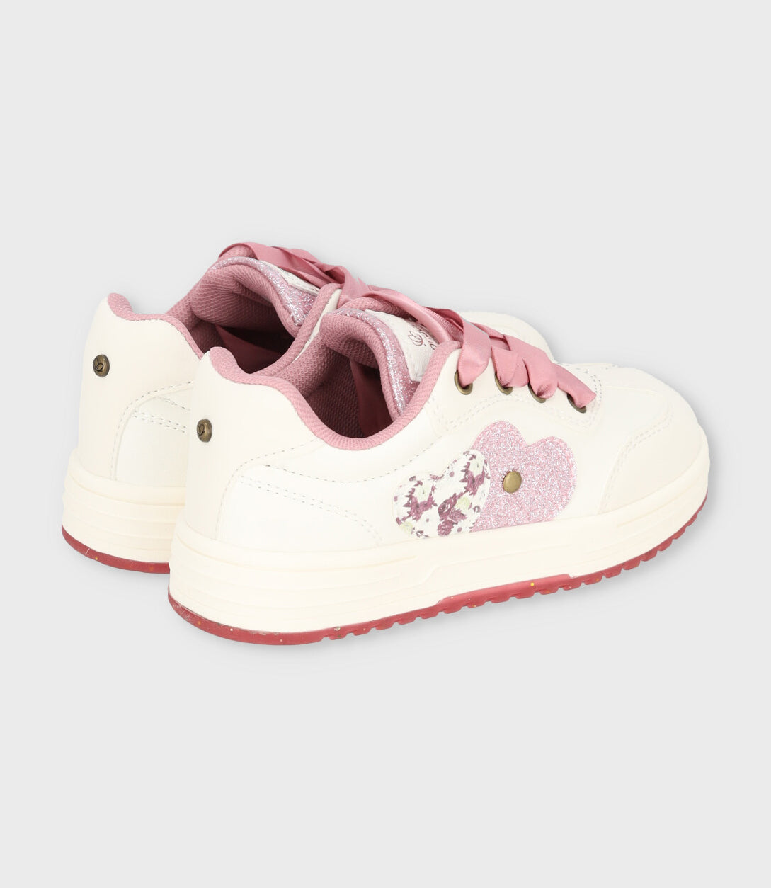 Zapatilla niña con corazón 27 / Blanco