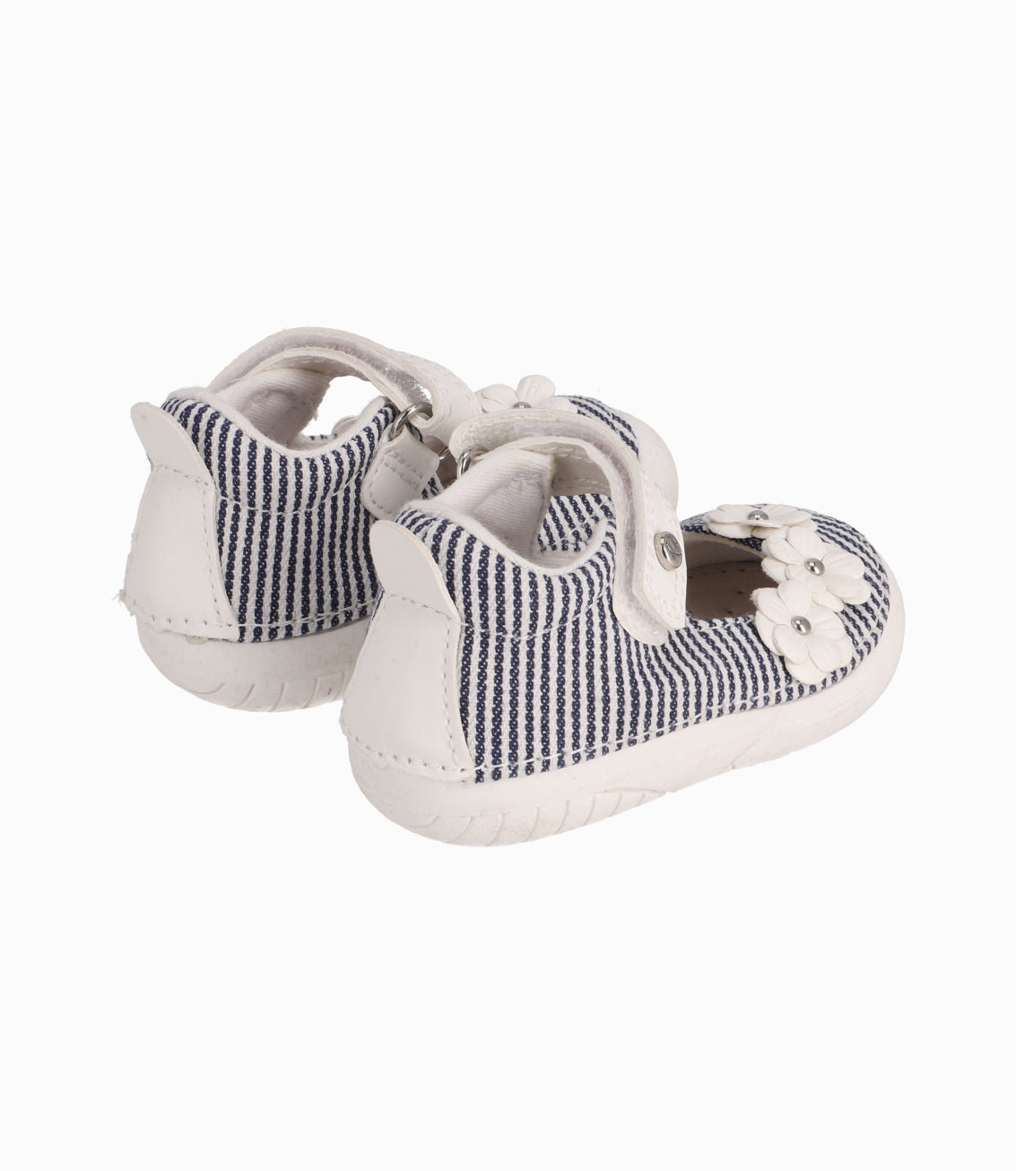 Zapatilla Recién Nacida Con Flores Blanco 16 / Blanco
