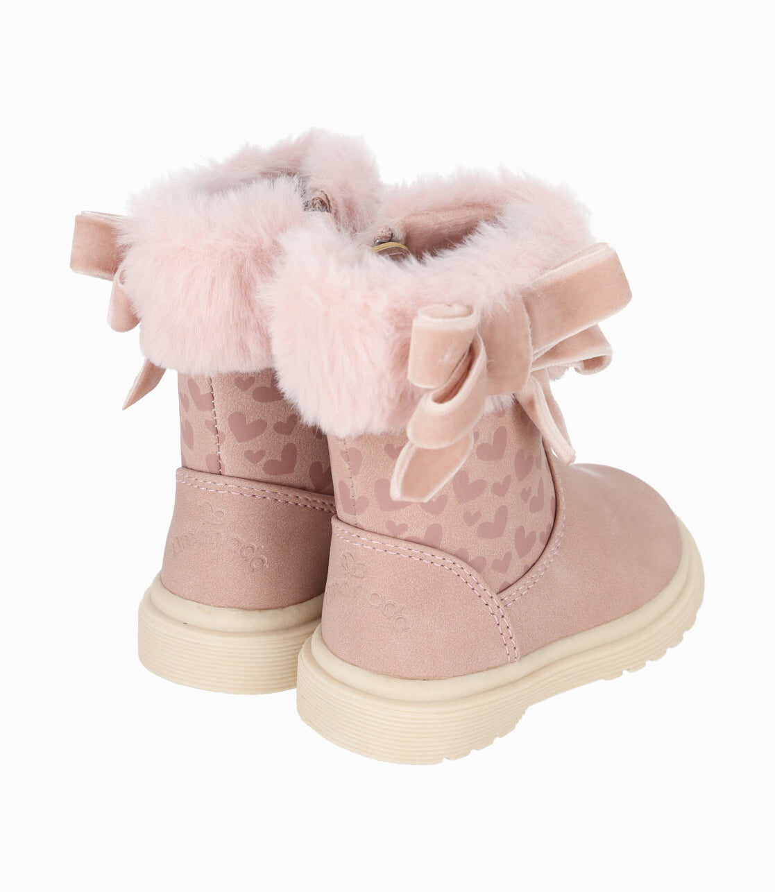 Bota bebé niña con corazones 19 / Rosado