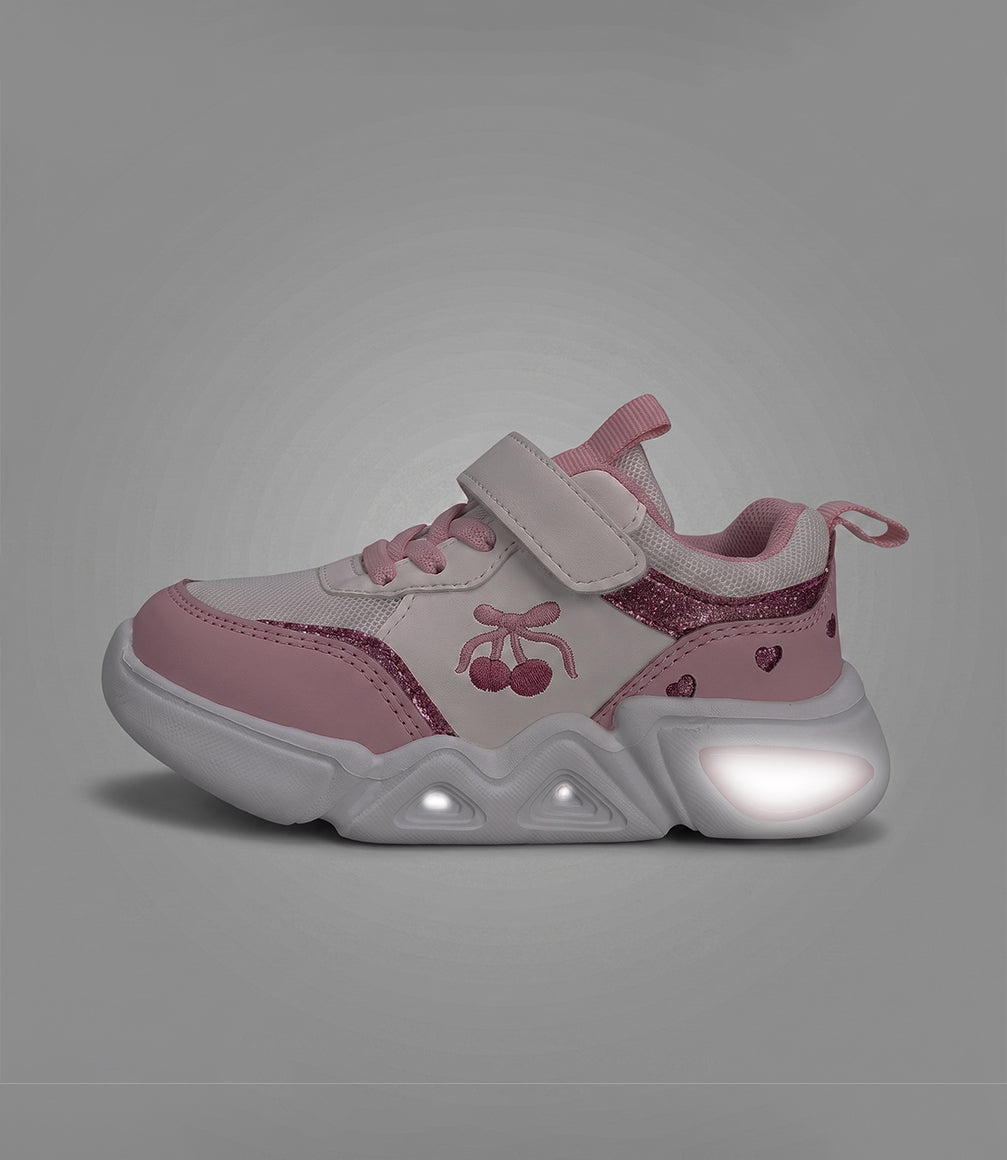 Zapatilla bebé con luces 19 / Rosado