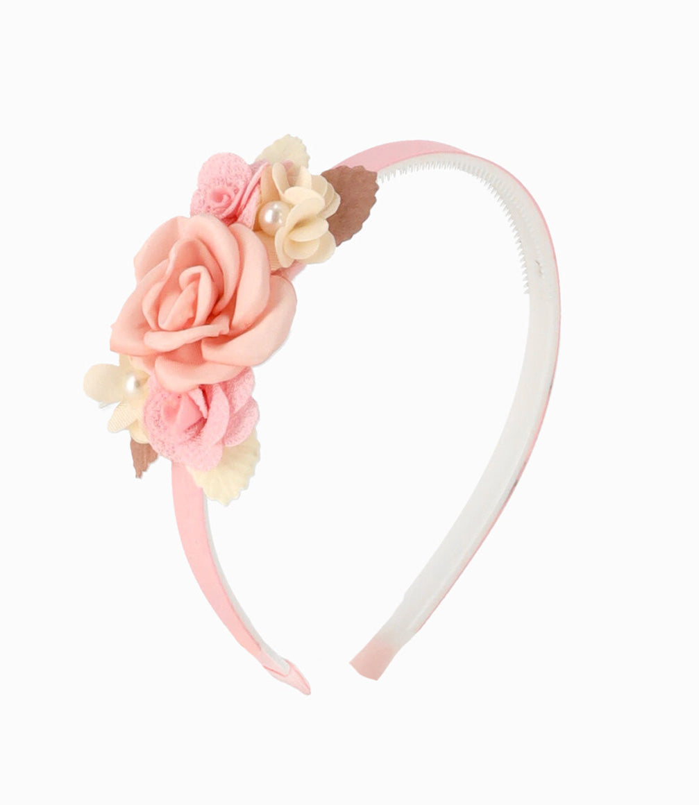 Cintillos Niña Con Flores y Lazo