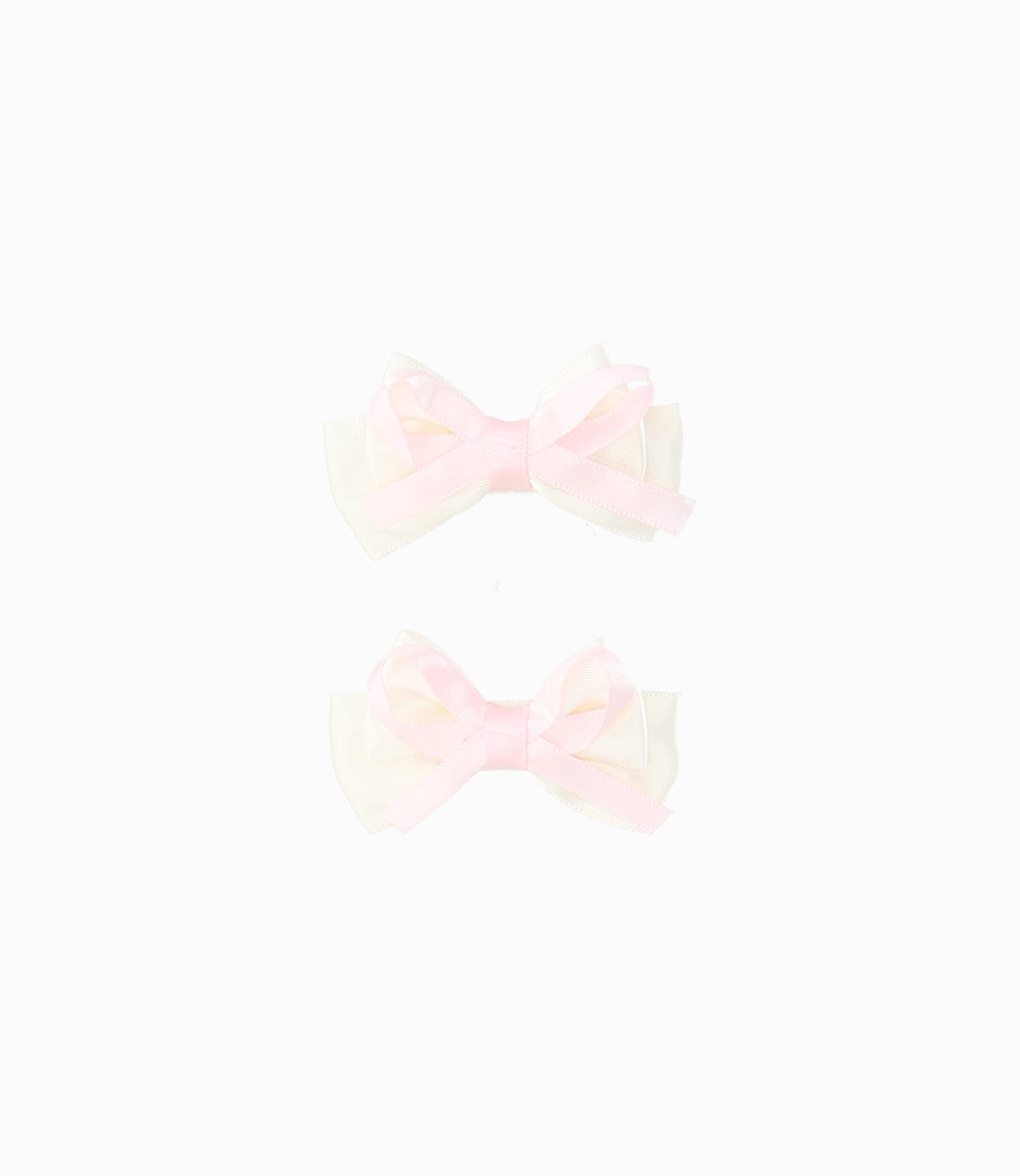 Pinche niña doble lazo Talla única / Rosado