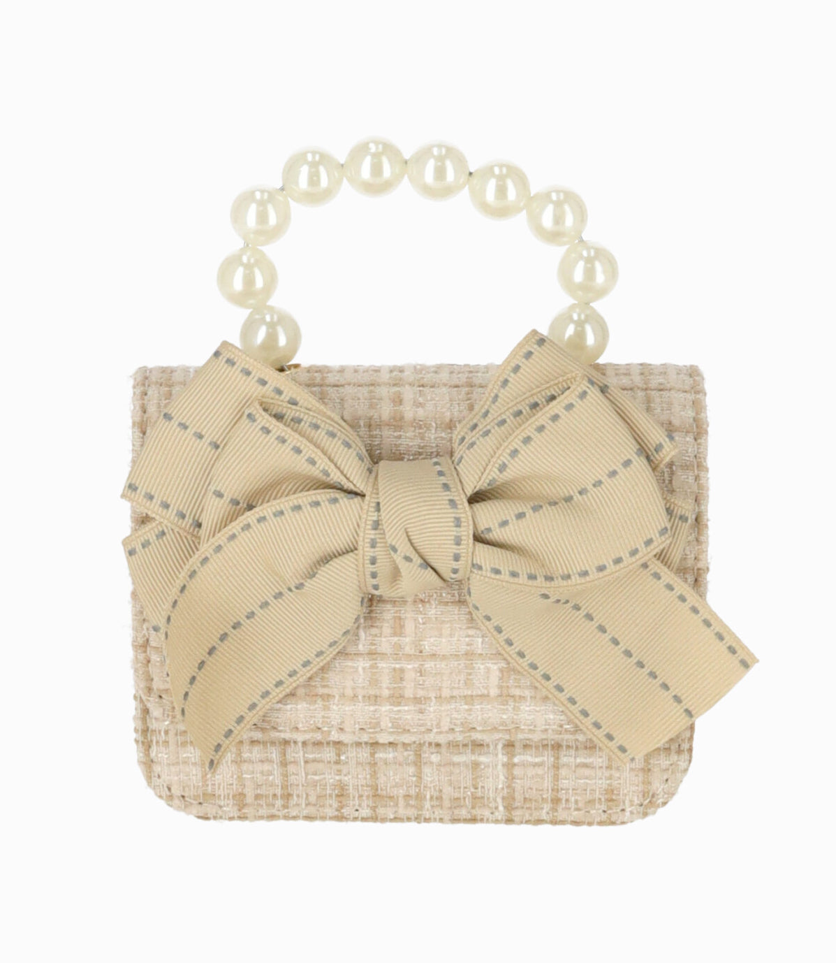 Cartera niña con perlas Talla única / Blanco