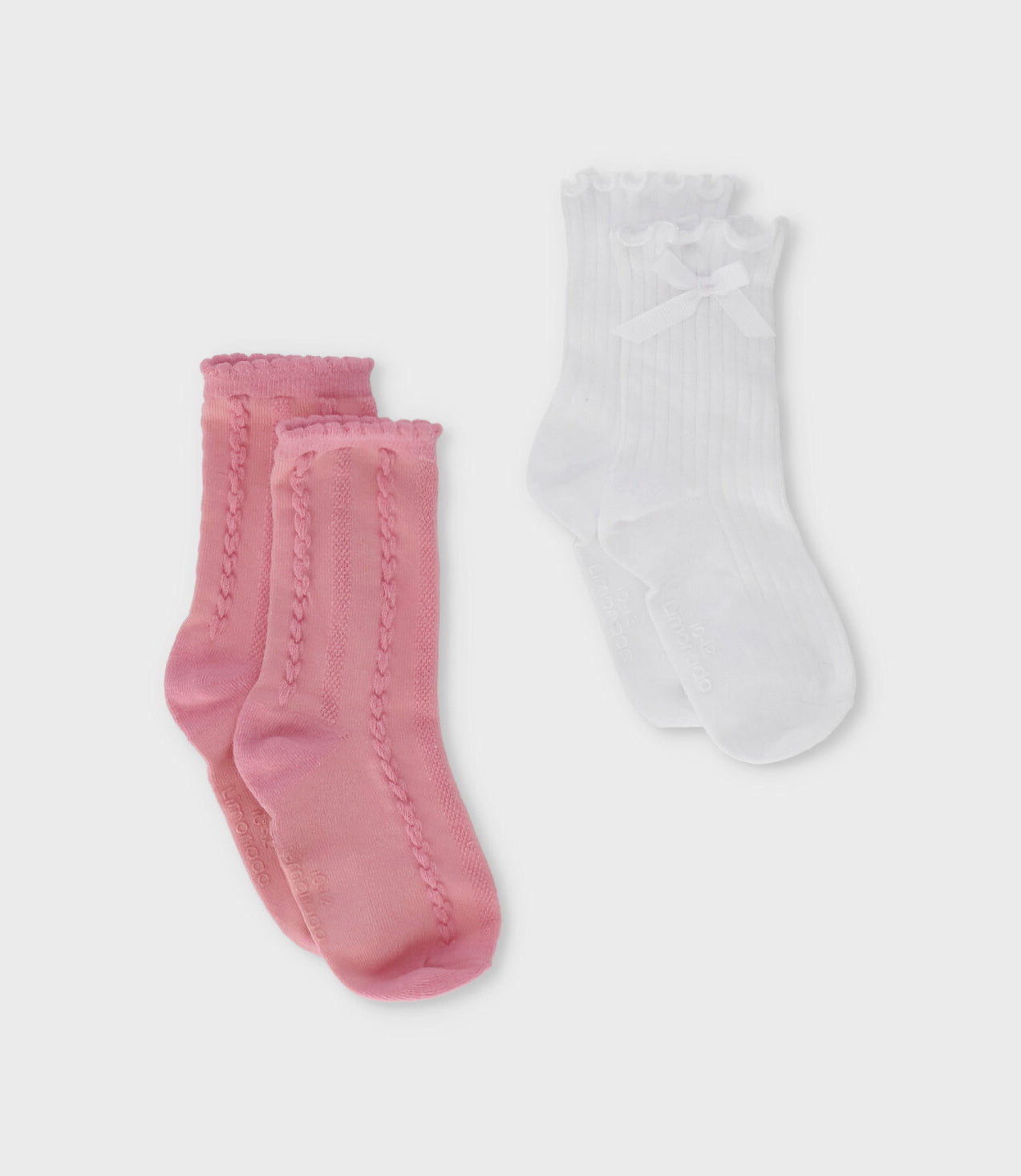 Pack calcetín niña 2 pares 0-1 años / Coral