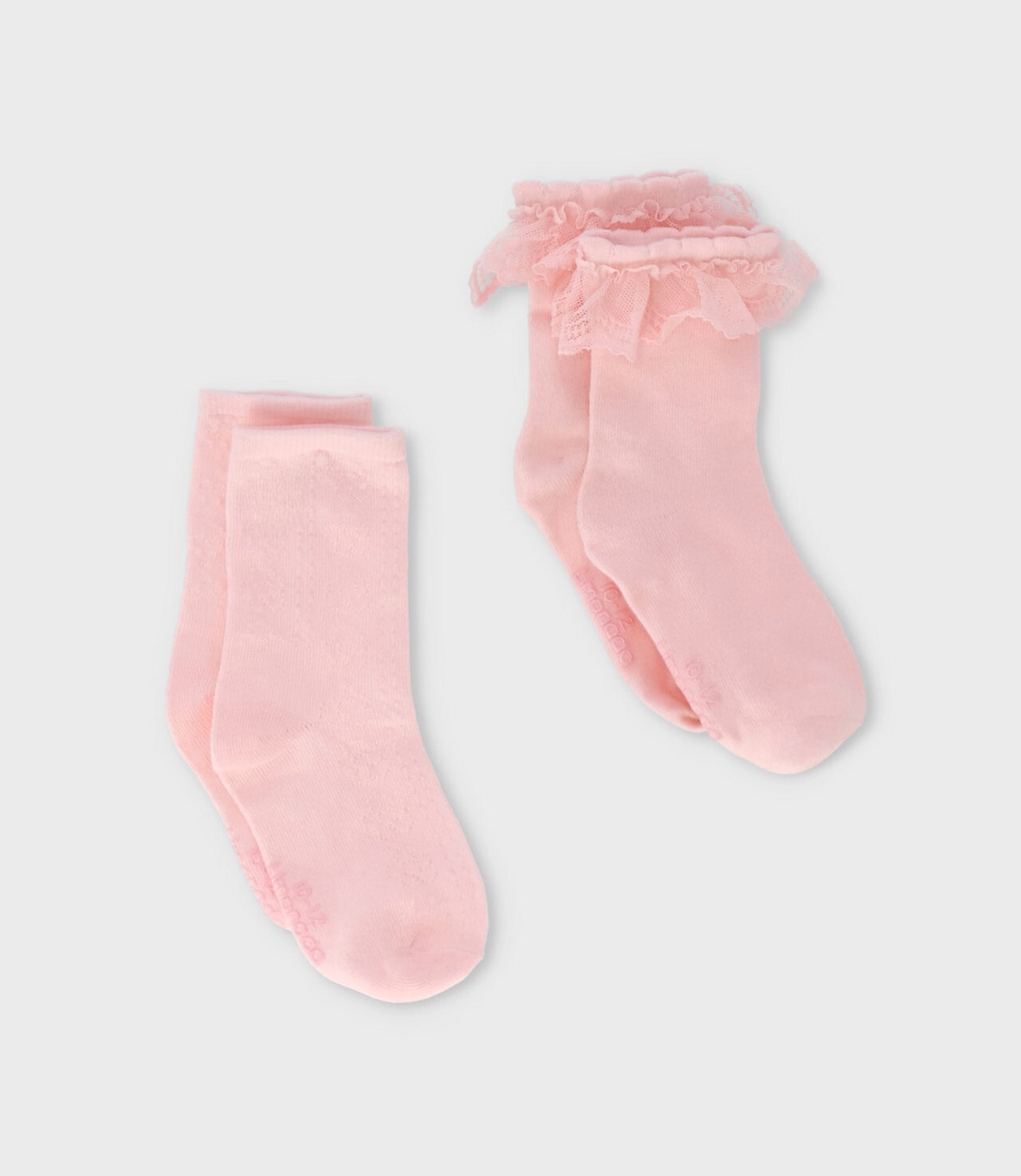 Pack calcetín niña 2 pares 0-1 años / Rosado