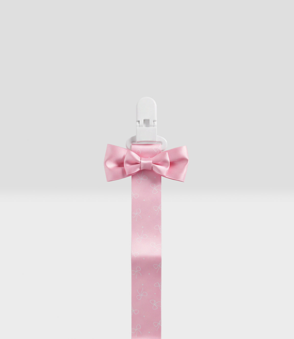 Porta chupete recién nacida con lazo Talla única / Rosado