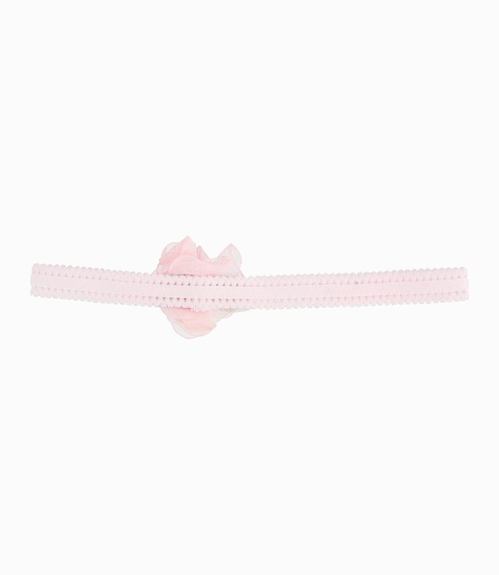 Cintillo Recién Nacida Con Flor Talla Única / Rosado
