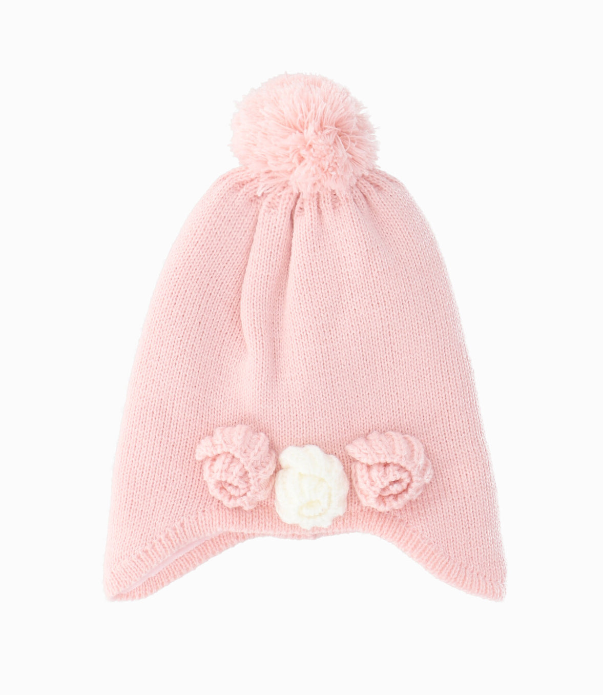 Gorro recién nacida con flores