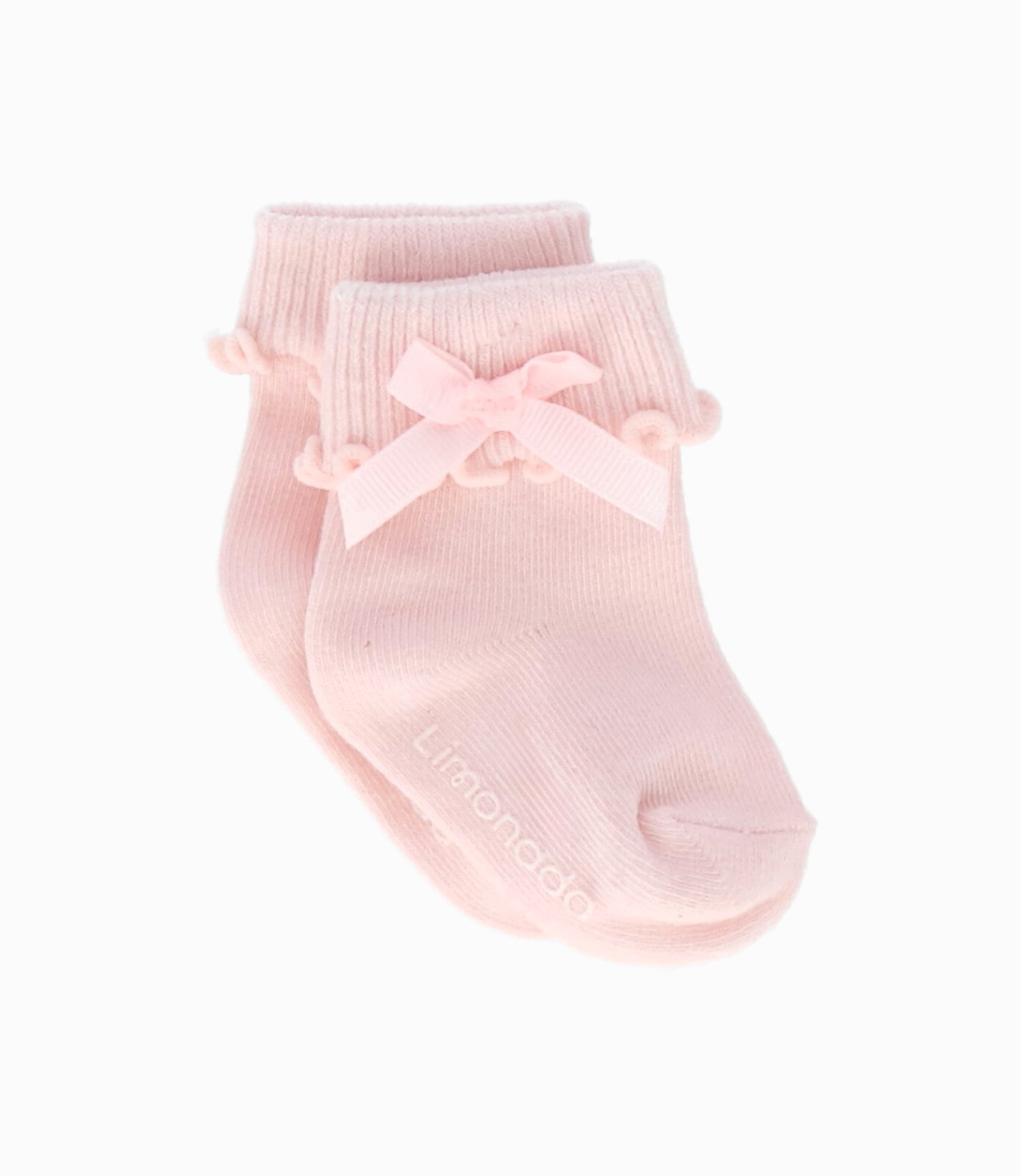 Calcetín recién nacida con lazo 0-6 meses / Rosado