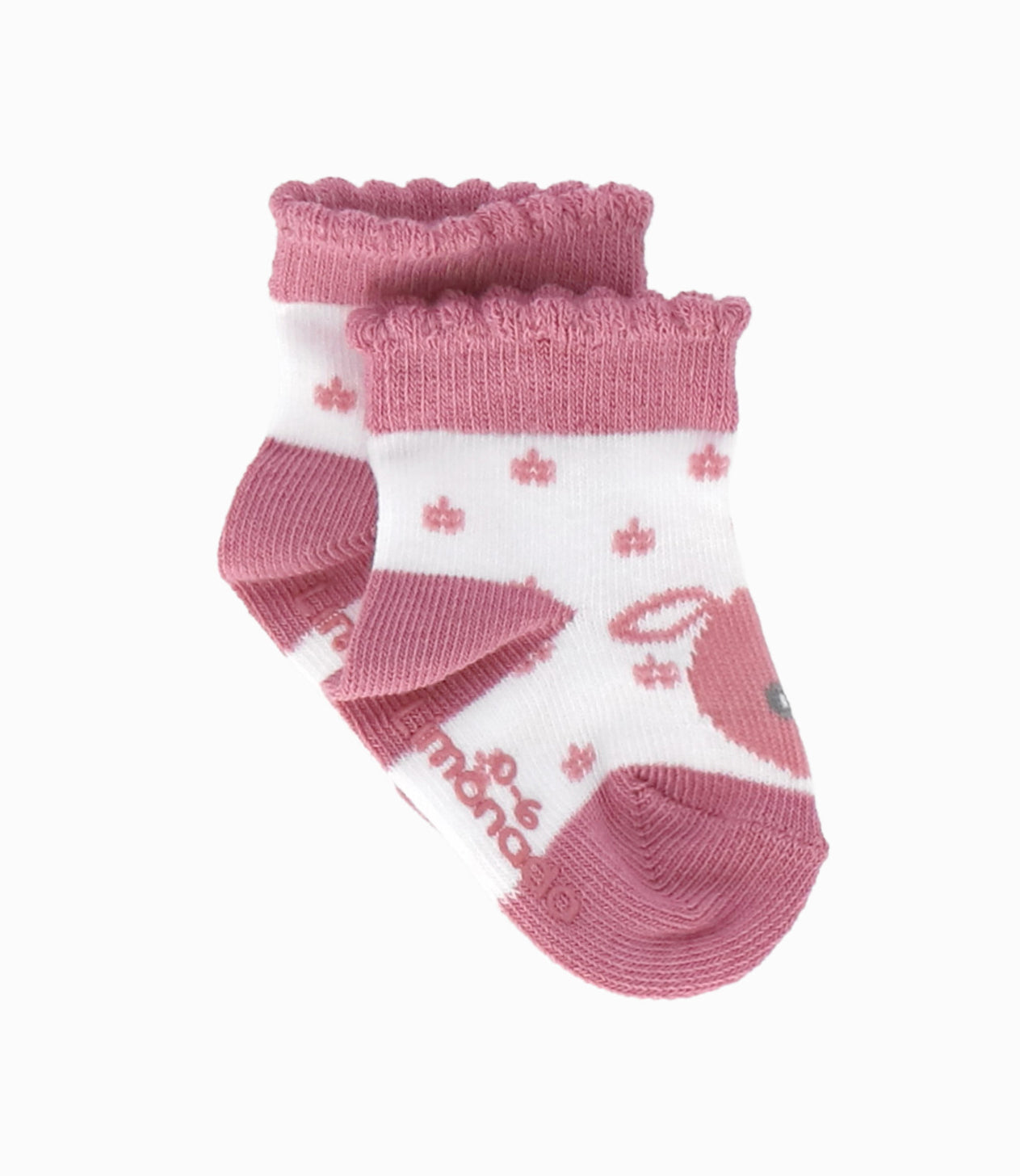 Calcetín recién nacida con conejo 0-6 meses / Blanco