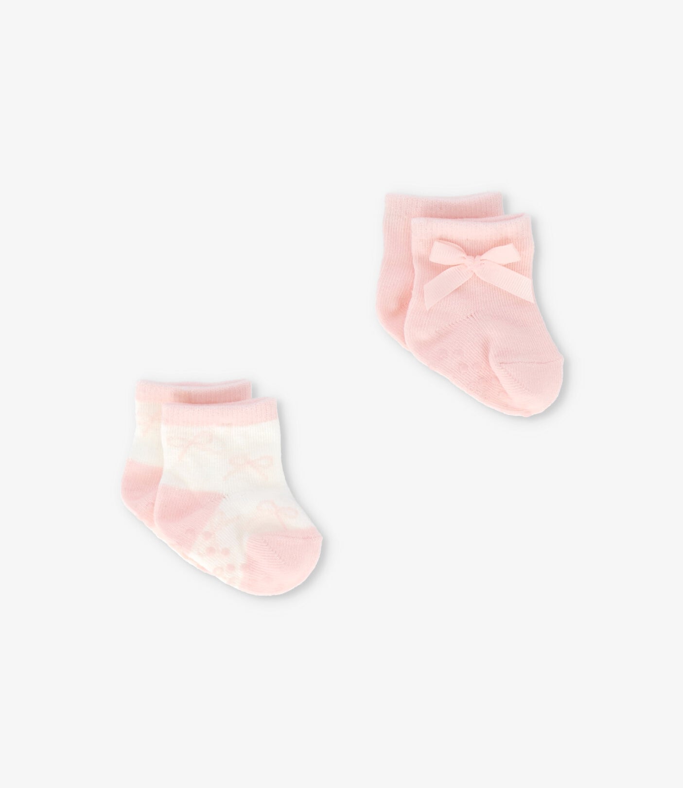 Pack calcetín recién nacida 2 pares 0-6 meses / Rosado
