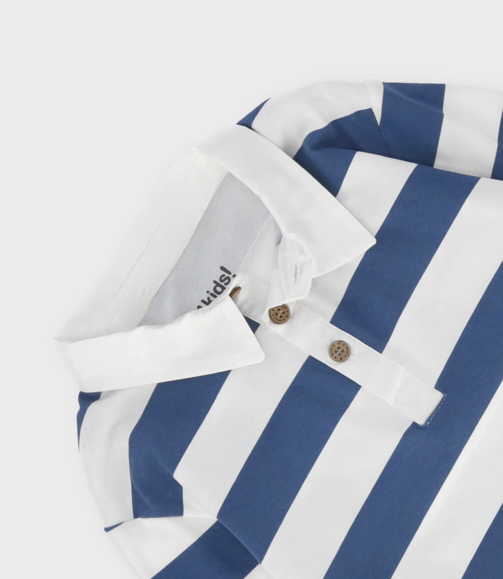 Polera niño con rayas 2 años / Celeste