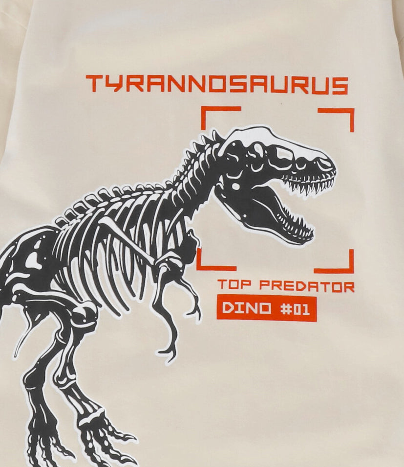 Polera niño t-rex 2 años / Crudo