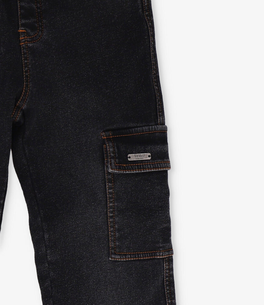 Jeans niño cargo con forro interno