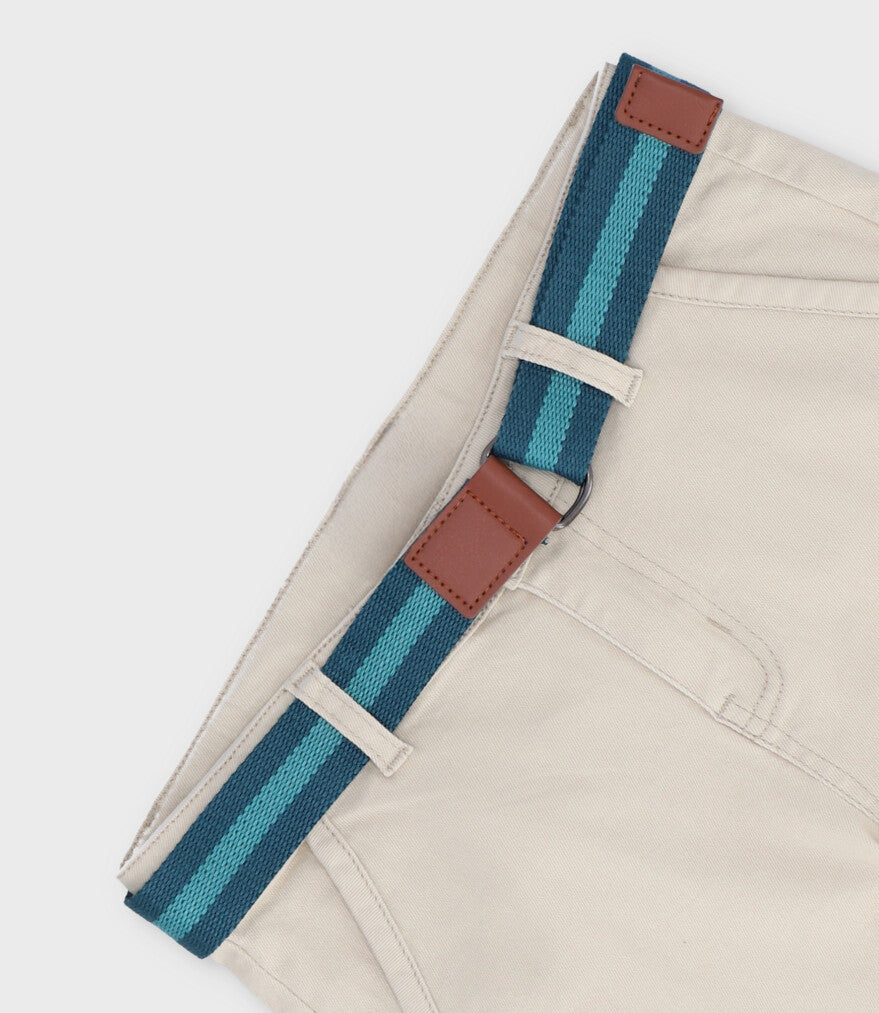Bermuda niño con cinturón 2 años / Beige