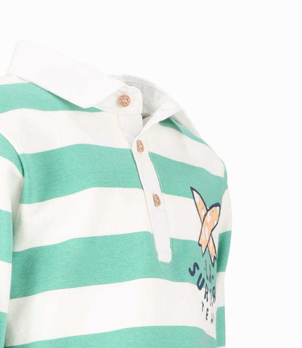 Polera bebé niño surfer 6 meses / Menta