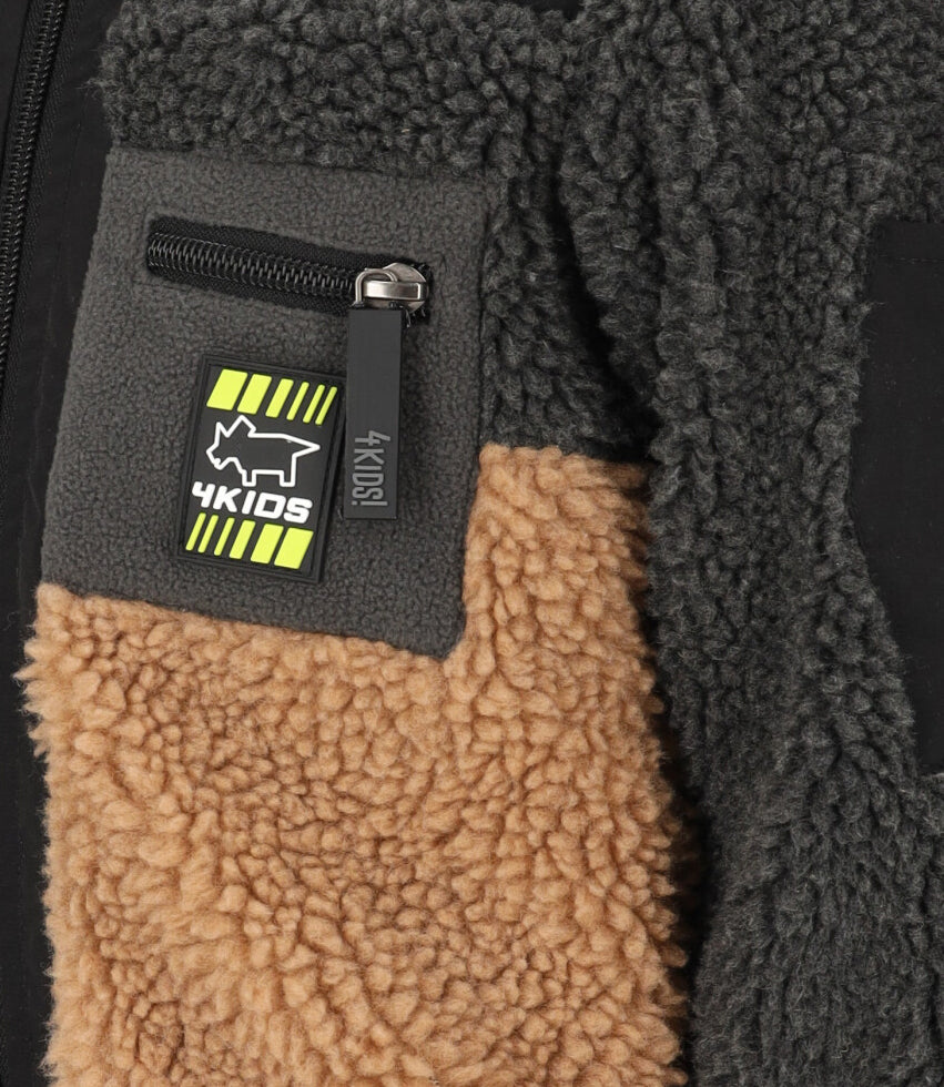 Polerón bebé niño sherpa 6 meses / Gris