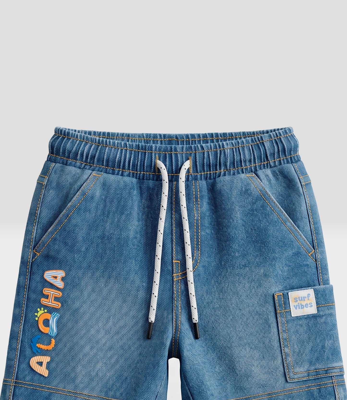 Bermuda bebé niño denim 6 meses / Celeste