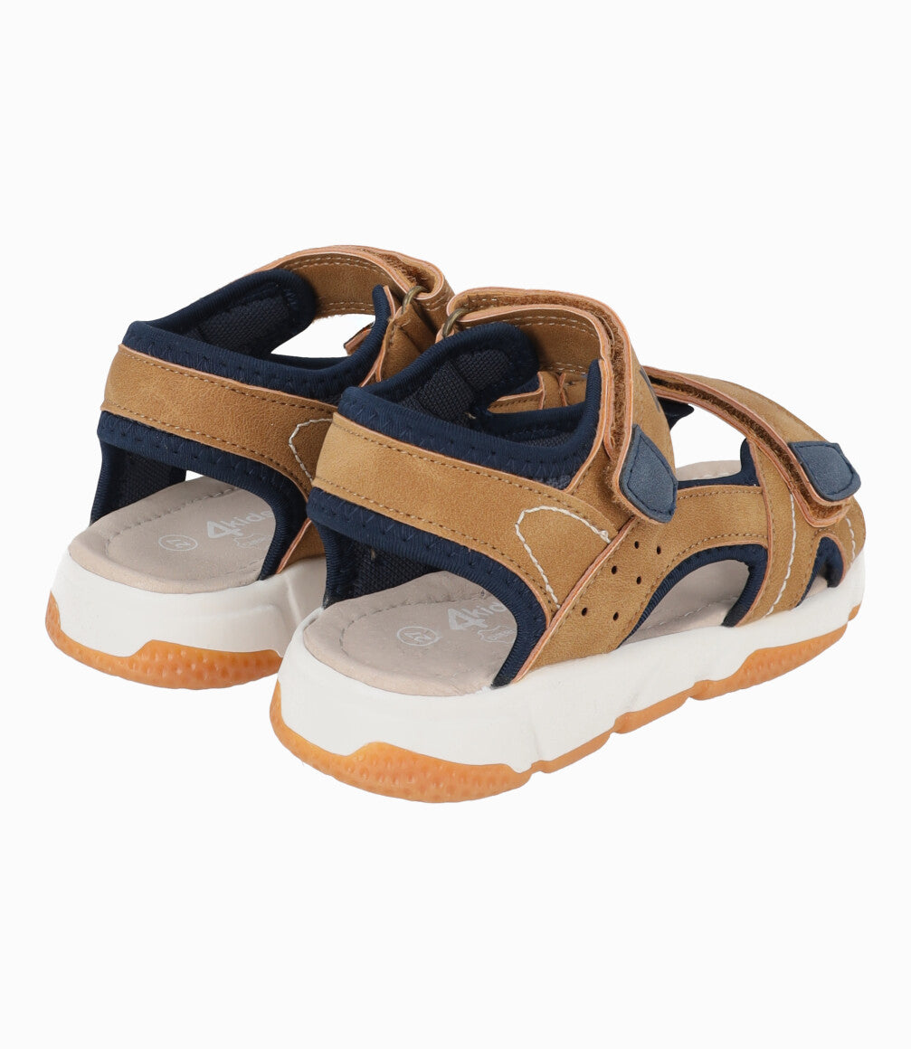 Sandalia Niño Bicolor Café
