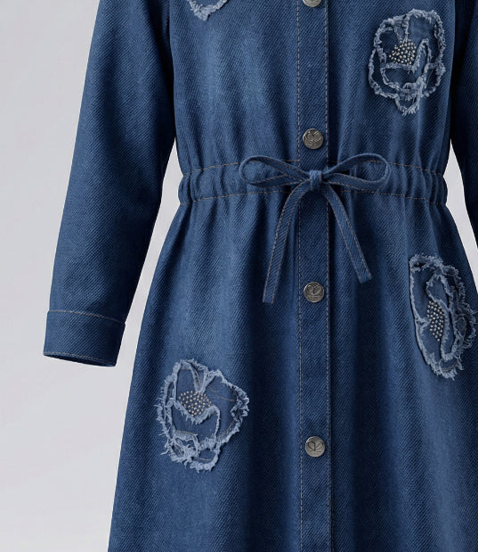 Vestido niña de denim