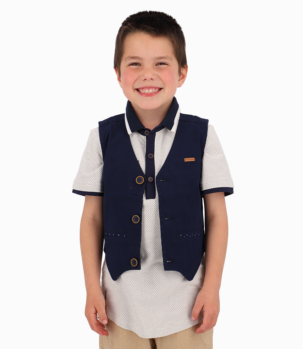 Chaqueta Niño Tres botones Black and Blue Azul Marino