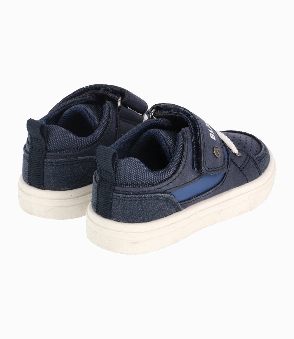 Zapatilla Con Suela Plana Niño Azul Marino Black and Blue