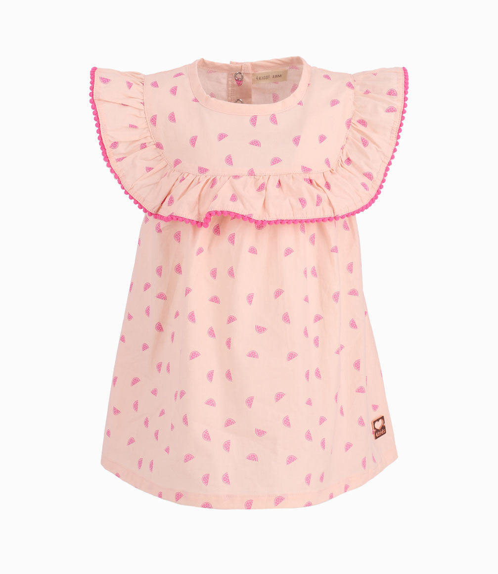 Vestido Bebé Niña Con Sandías 4 Kids Rosado
