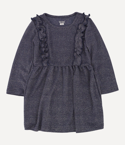 Vestido Shoulder Detail Bebé Azul 4 Kids