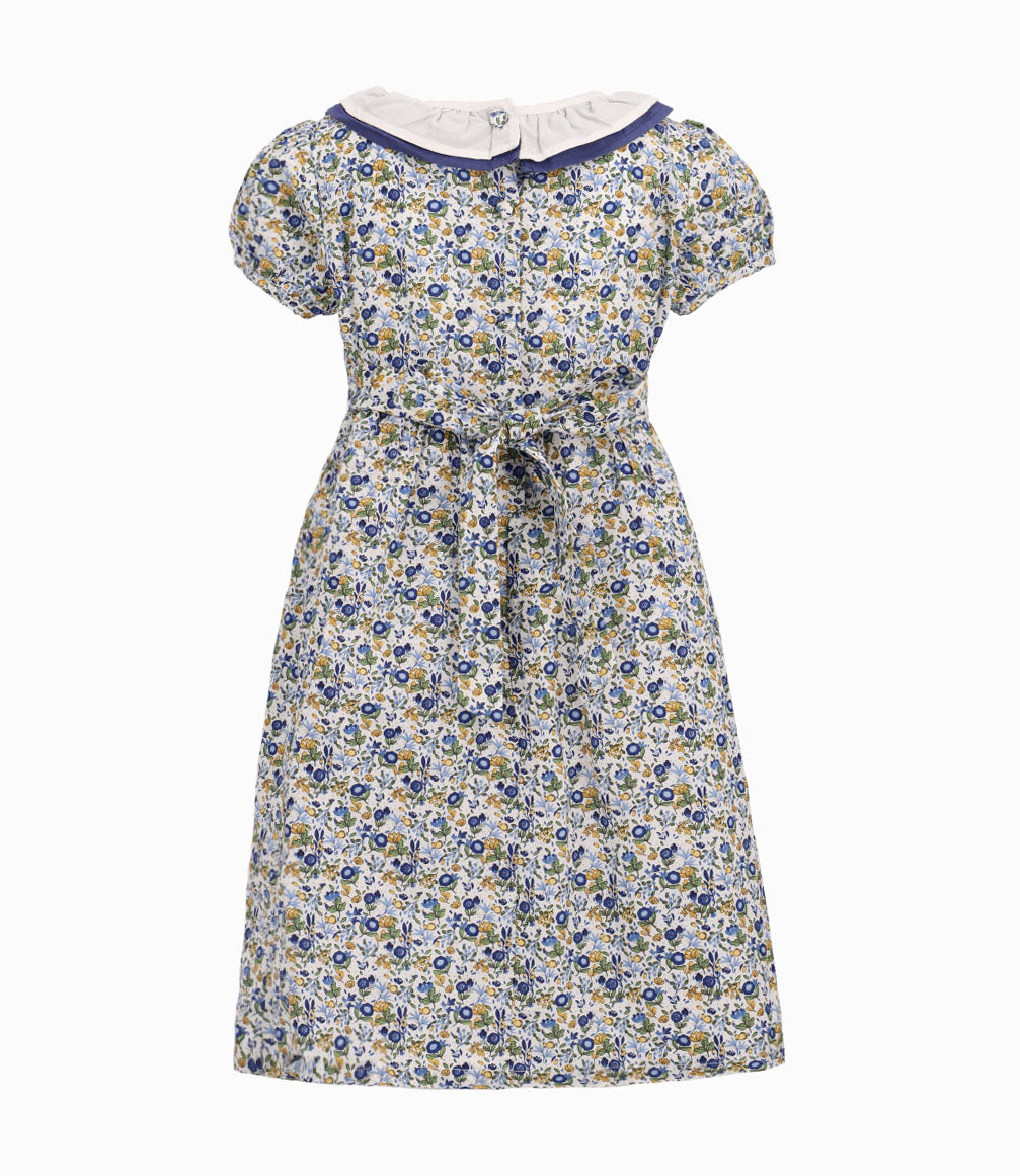 Vestido Con Cuello Pierrot Niña 100% Algodón