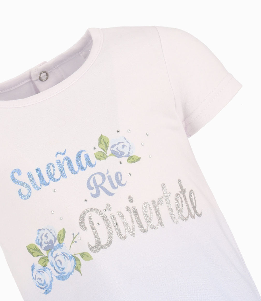 Polera Degradé Bebé Niña Celeste