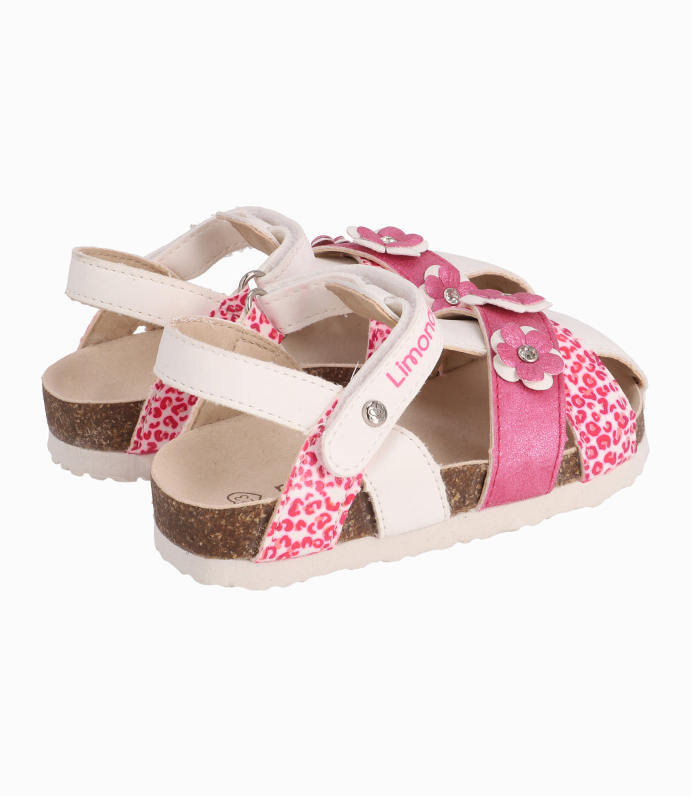 Sandalia Animal Print Bebé Niña Blanco Limonada