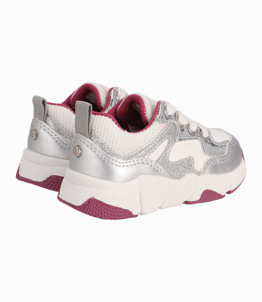 Zapatilla Con Cordones Bebé Niña Plateado Limonada