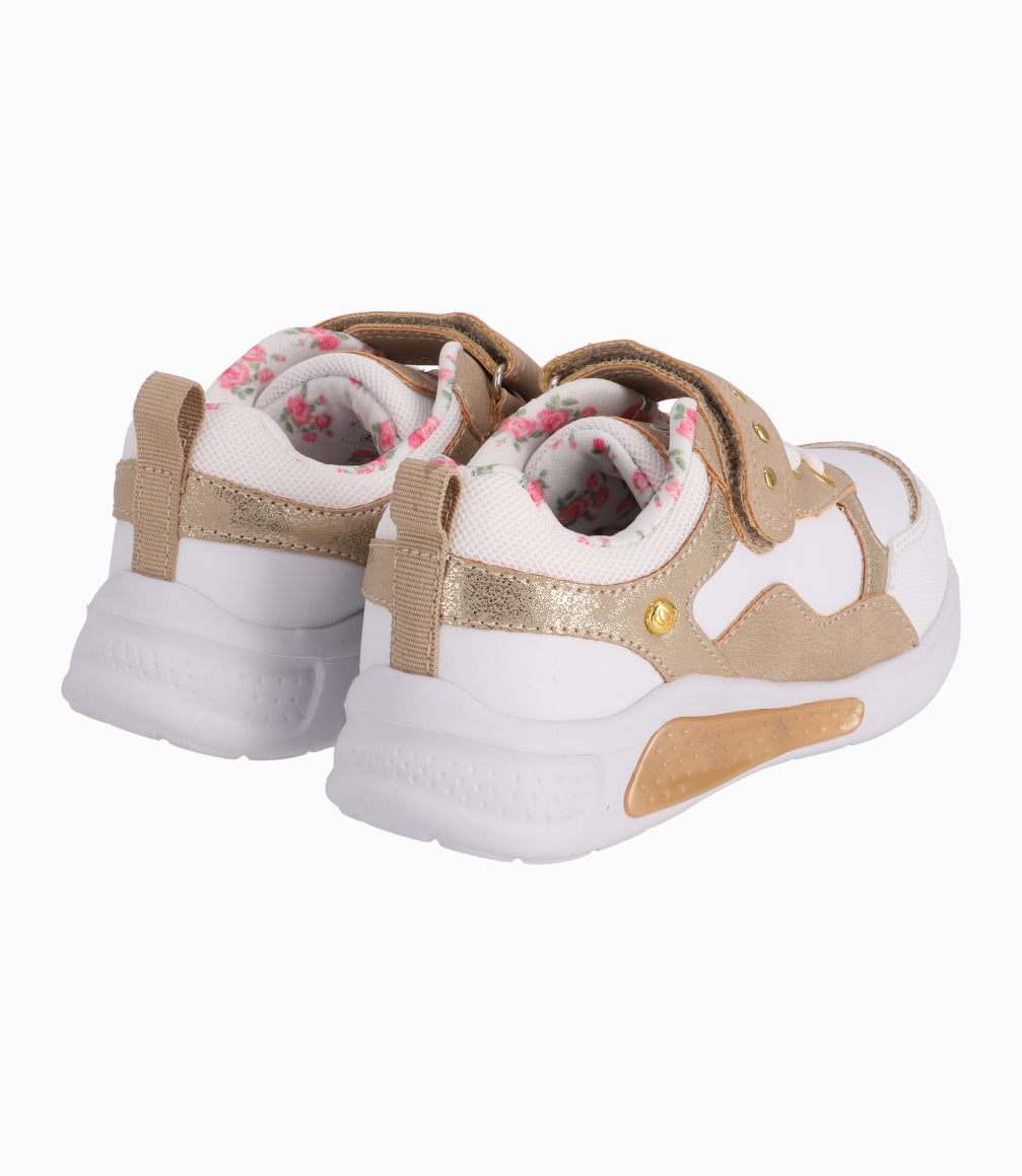 Zapatilla Con Lazo Bebé Niña Dorado