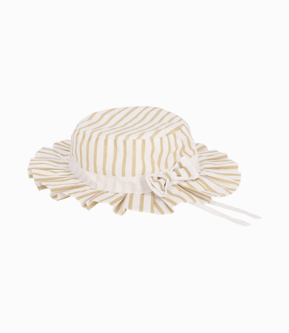 Sombrero A Rayas Niña Beige Limonada
