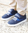 Zapatilla Con Suela Plana Niño Azul Marino Black and Blue