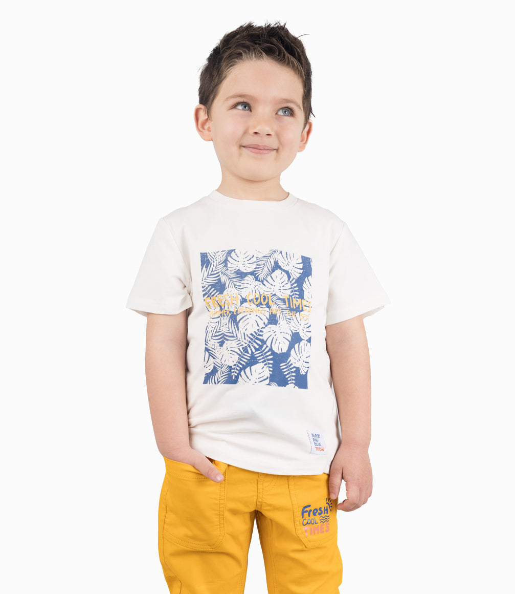 Polera Niño Con Hojas