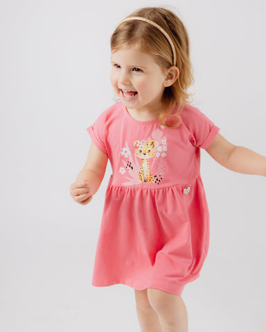 Vestido bebé niña con leopardo