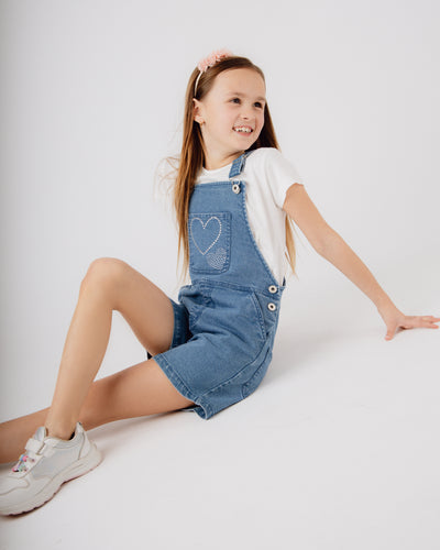 Jardinera niña denim