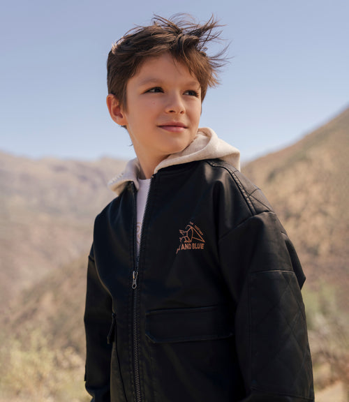 Chaqueta niño ecocuero