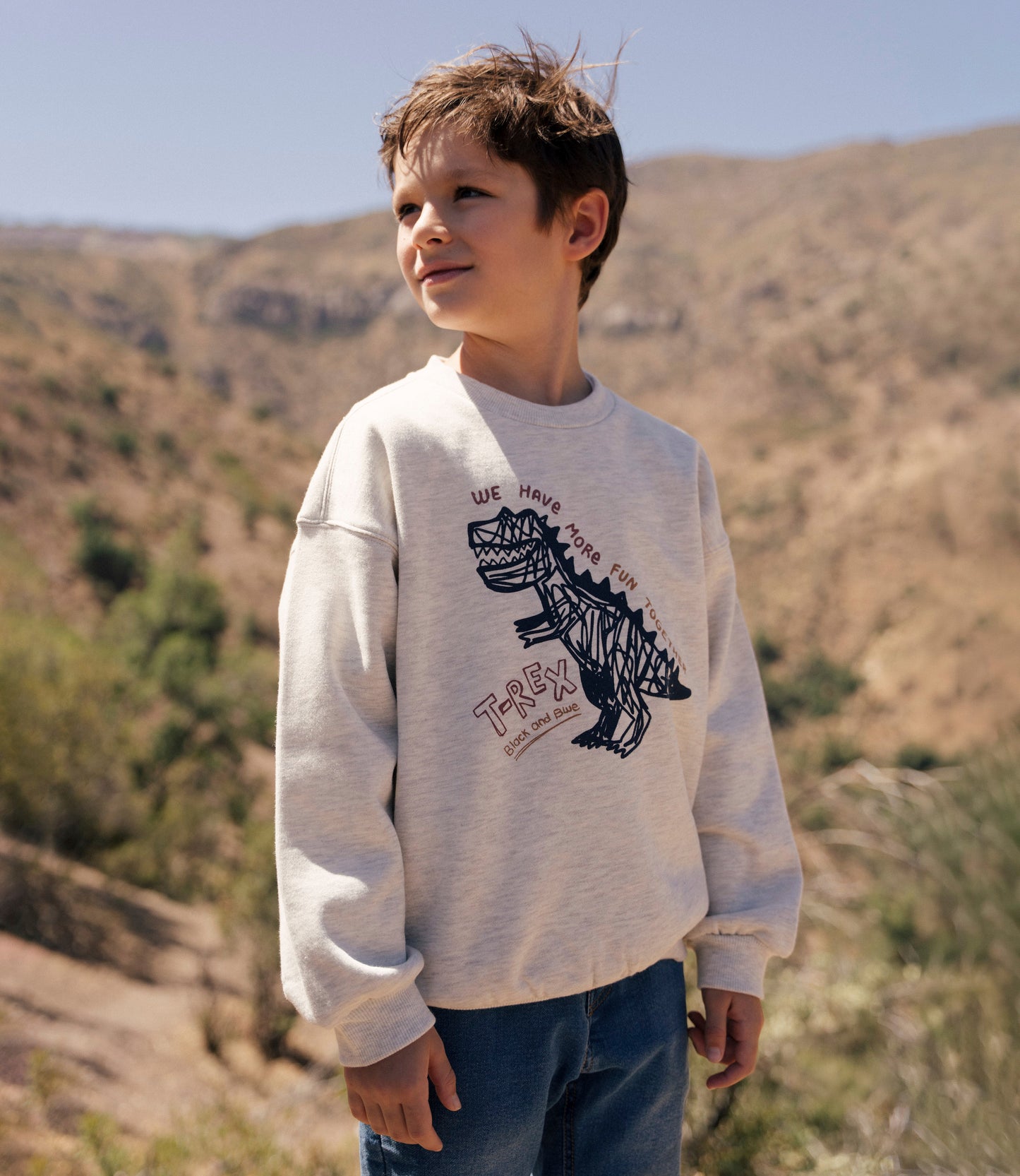 Polerón niño t-rex