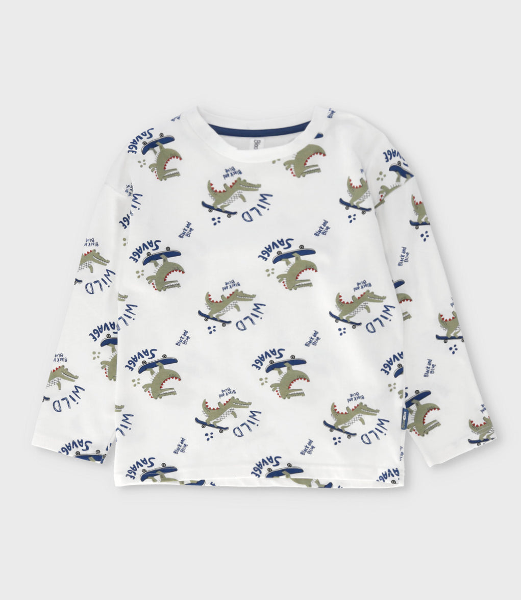 Polera niño wild 2 años / Blanco