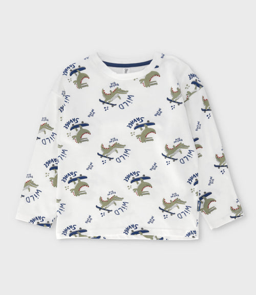 Polera niño wild 2 años / Blanco