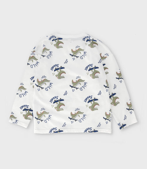 Polera niño wild 2 años / Blanco