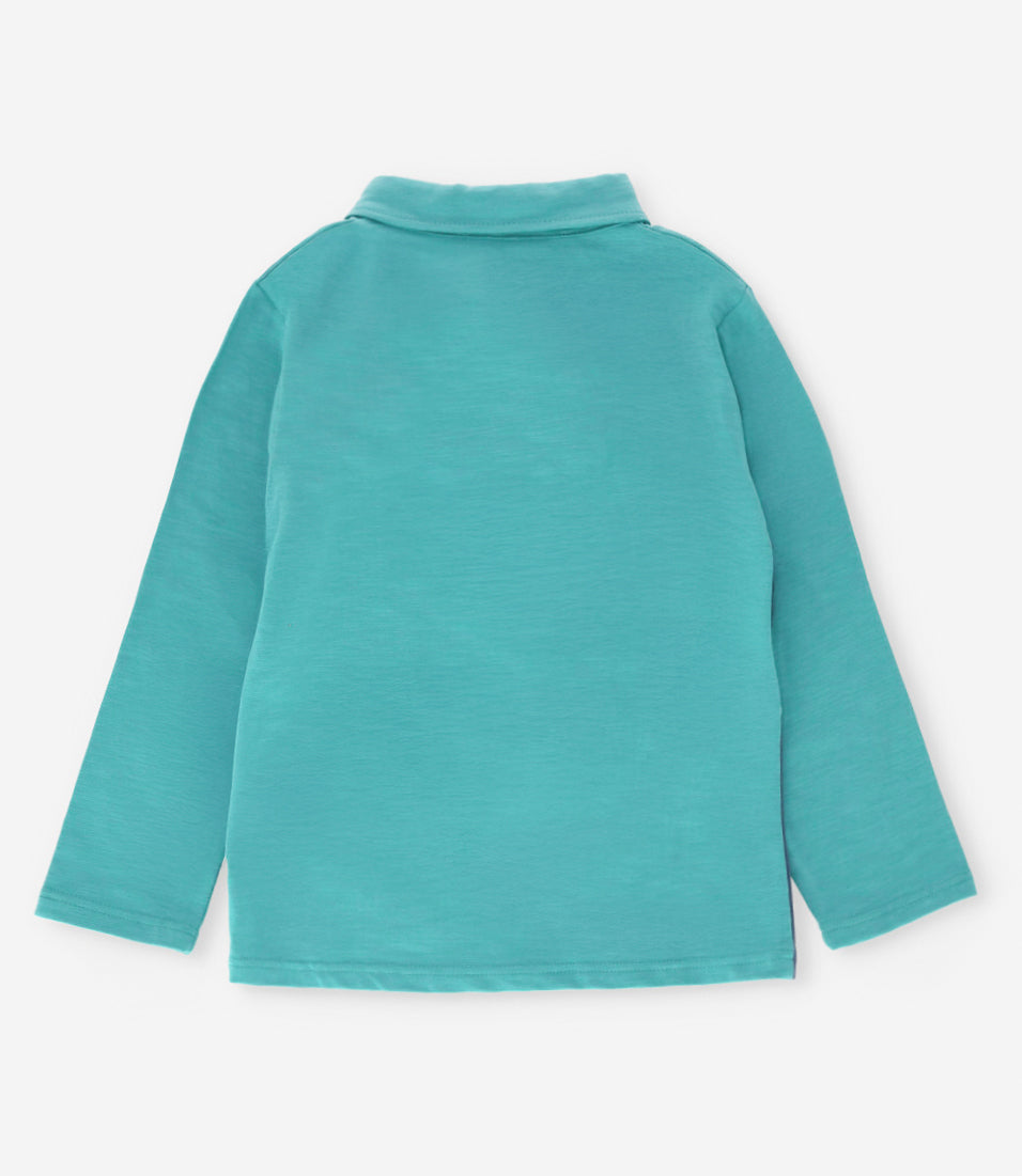 Polera niño con hojas 2 años / Menta