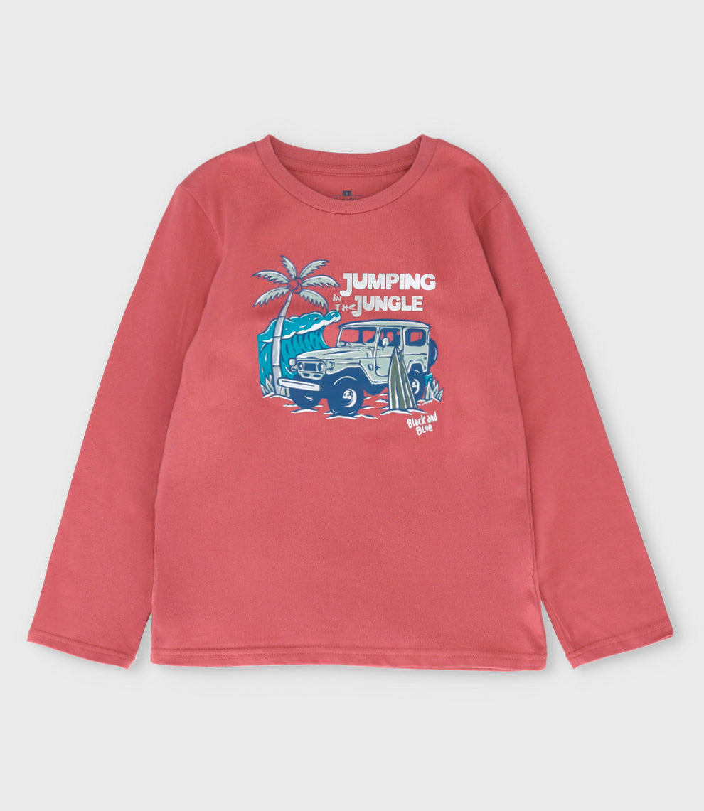 Polera niño jungle 2 años / Café