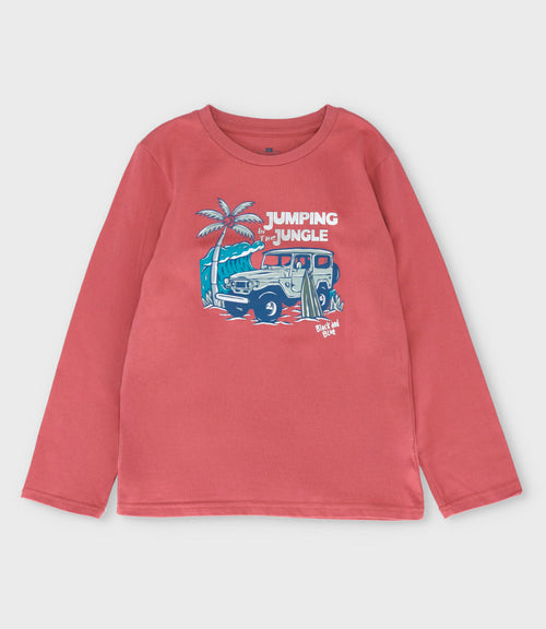 Polera niño jungle 2 años / Café